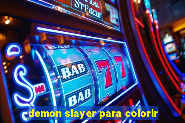 demon slayer para colorir